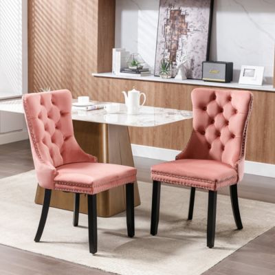 Modern Tufted Velvet Dining Chair Set