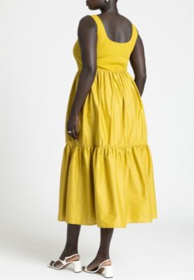 Women's Mixed Fabric Tank Dress