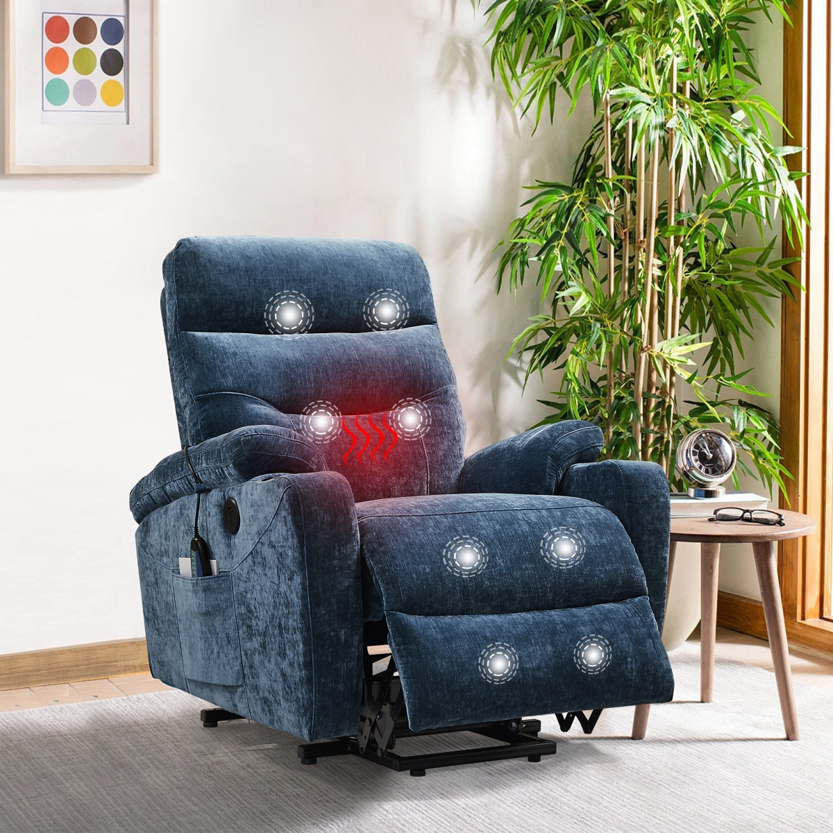 Streamdale Furniture Electric Power Lift Recliner with Massage & Heat