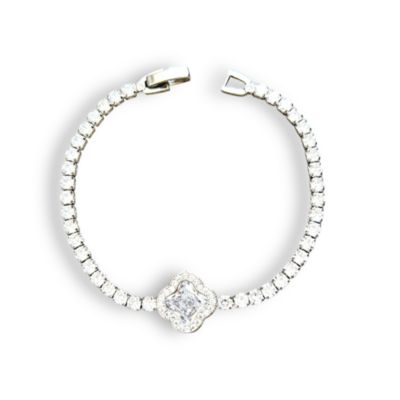 Crystal Clover Tennis Bracelet