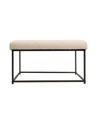 Almas 30-Inch Square Tufted Ottoman With Durable Metal Frame