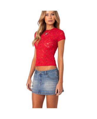 Women's Kaori Sheer Lace T Shirt