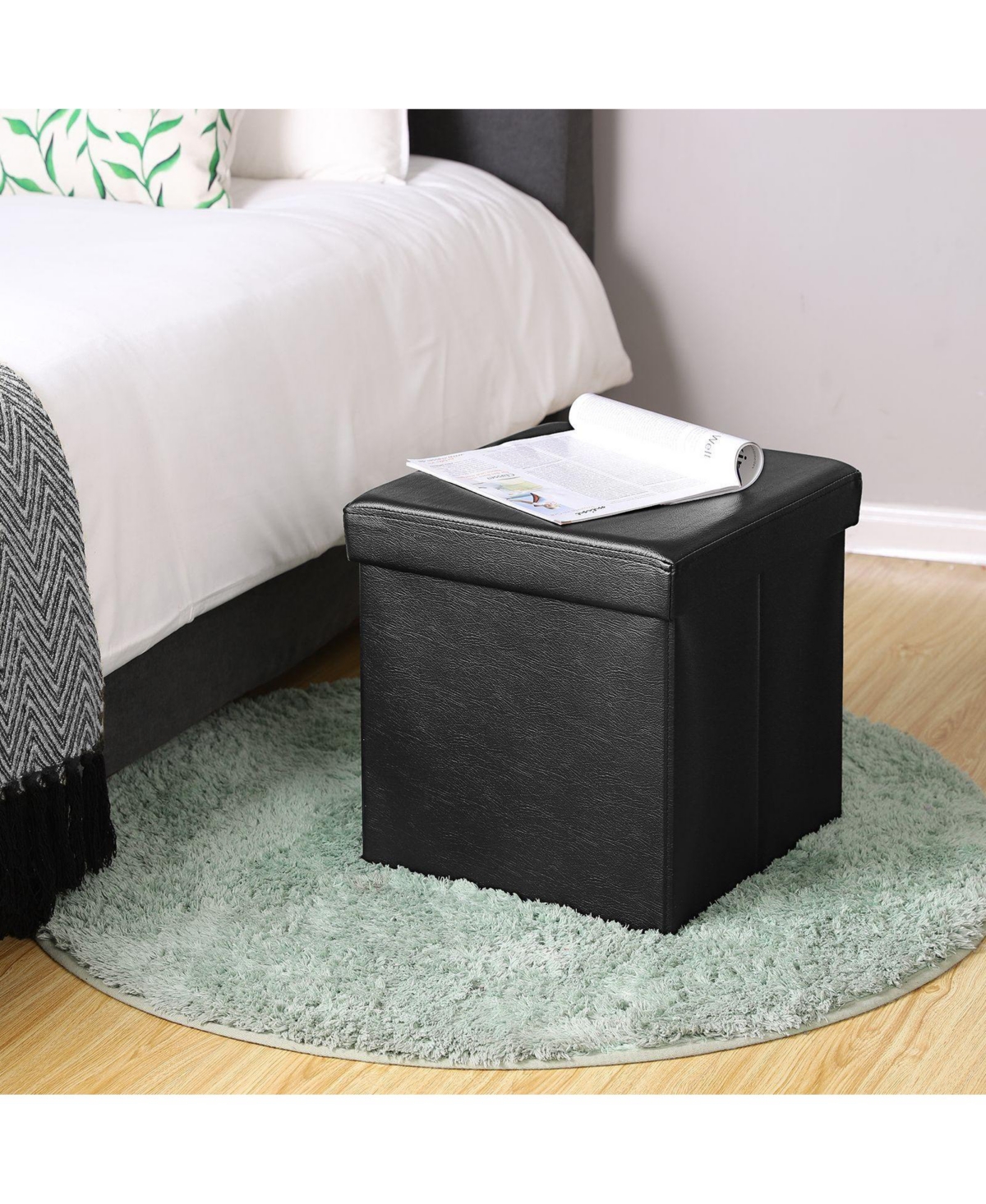 Slickblue Folding Storage Ottoman Cube