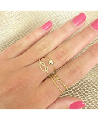 Gold Puffy Heart Ring 14K Gold