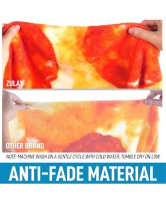 60 Inch Giant Pepperoni Pizza Throw Blanket Soft Round Flannel