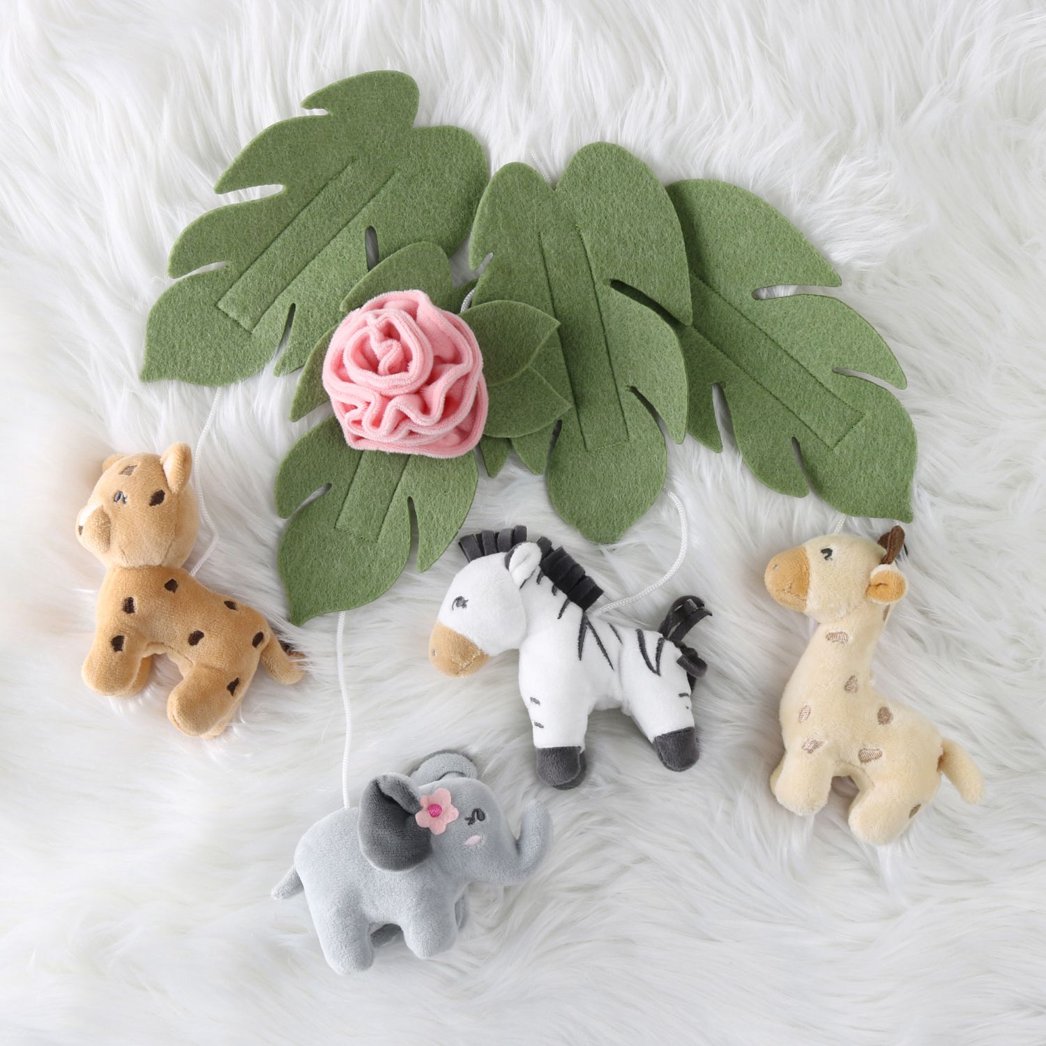Wildest Dreams Pink Musical Crib Mobile for Baby Girls