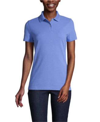 Women's Short Sleeve Basic Mesh Polo Shirt