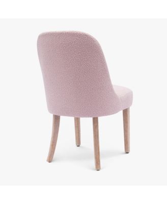 Mid-Century Modern Upholstered Boucle Dining Chair