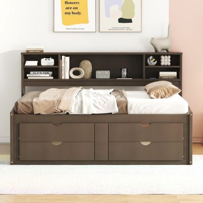 Full Daybed with Cabinets & Drawers
