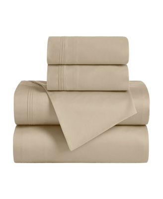 650-TC Egyptian Cotton Solid Deep Pocket Sheet Set, California King