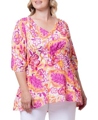 Women's Plus Size Oasis V-Neck Tunic Top
