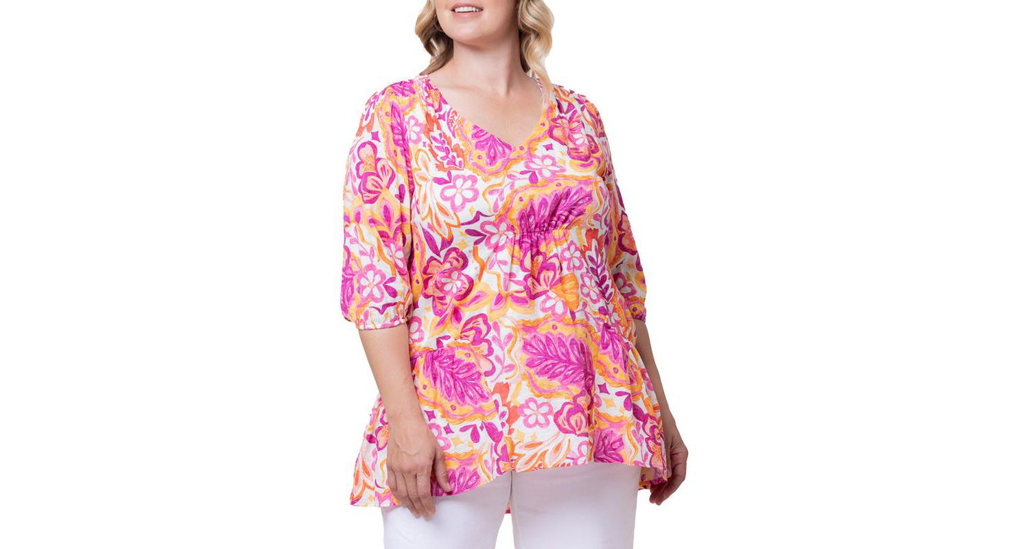 Women's Plus Size Oasis V-Neck Tunic Top