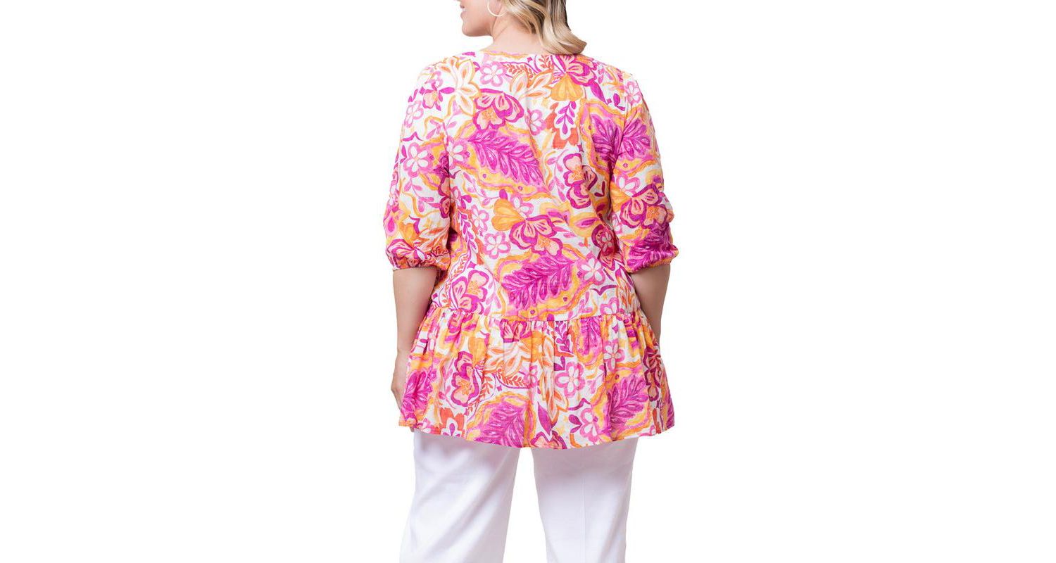 Women's Plus Size Oasis V-Neck Tunic Top