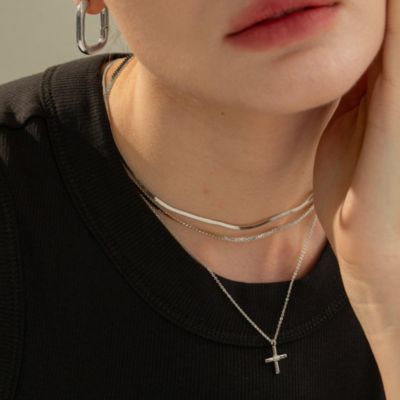 14k Gold Plated Pule Cross Necklace Holiday Gift Idea