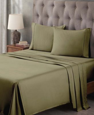 400-TC Egyptian Cotton Solid Deep Pocket Sheet Set, King
