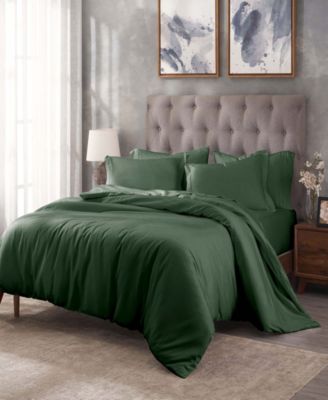 400-TC Egyptian Cotton Solid Luxury Duvet Cover Set, Twin