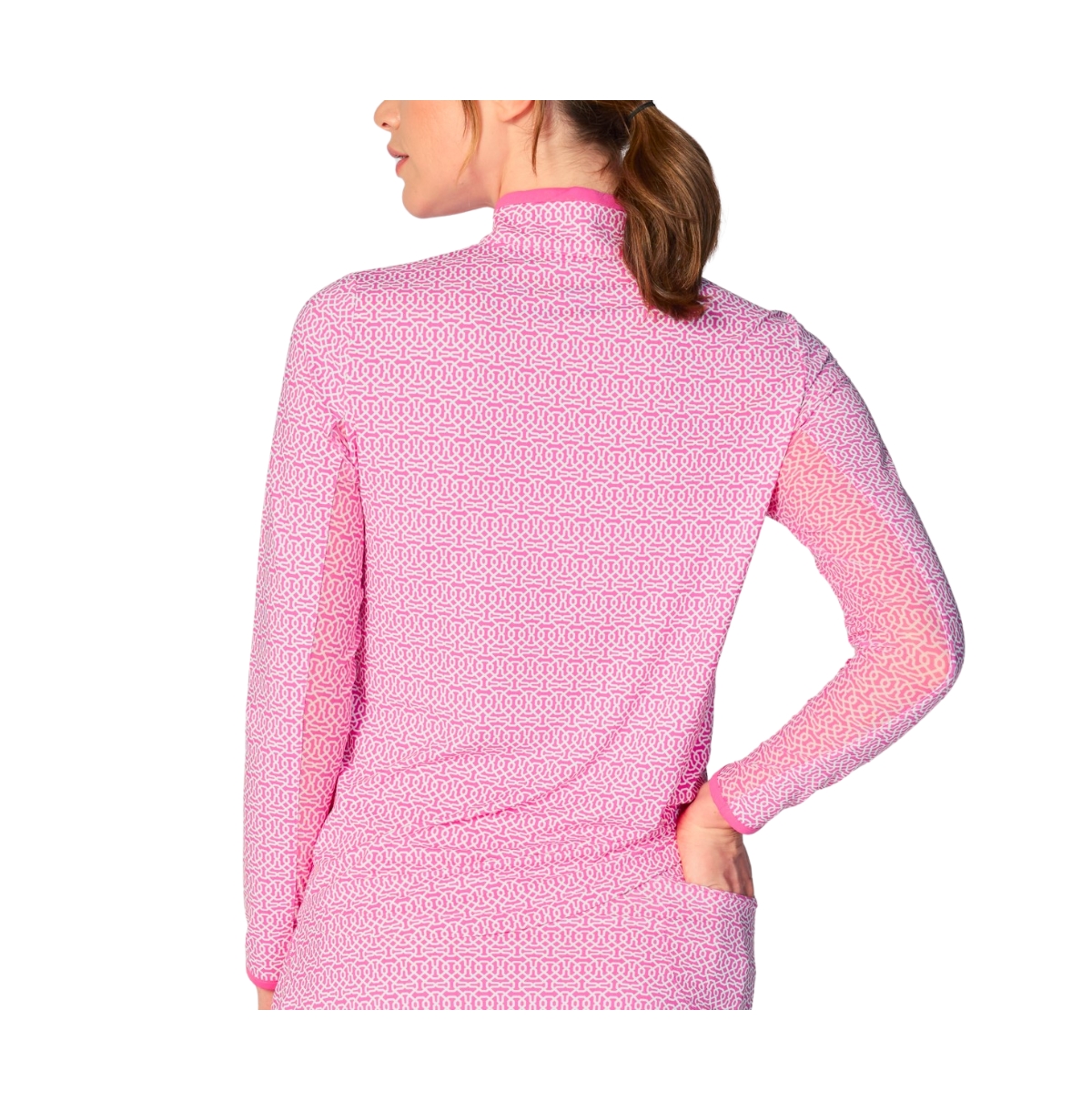 G Lifestyle Clothing Women's G Lifestyle Long Sleeve Color Block Mock Neck Top