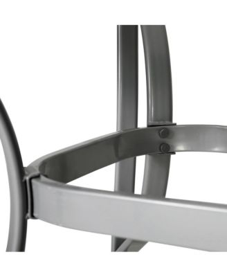 Tala Rectangular Tempered Glass Top Patio Table With Umbrella Hole And Black Steel Tube Frame