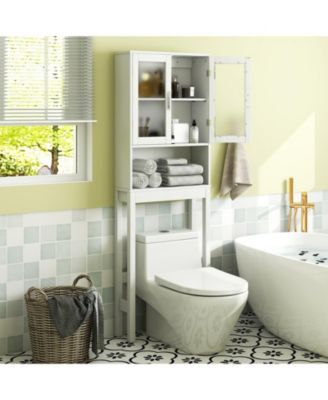Over the Toilet Bathroom Storage Cabinet with Adjustable Shelf