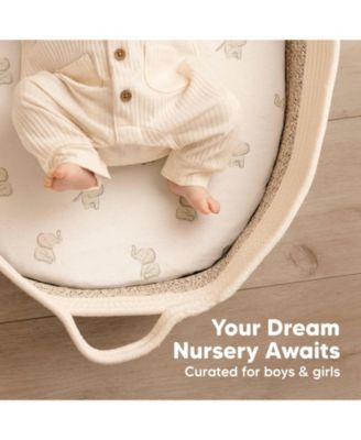 Bassinet Sheet for Baby Girls, Boys, 2-Pack Isla Fitted Bassinet Sheets, Bassinet Mattress Sheets