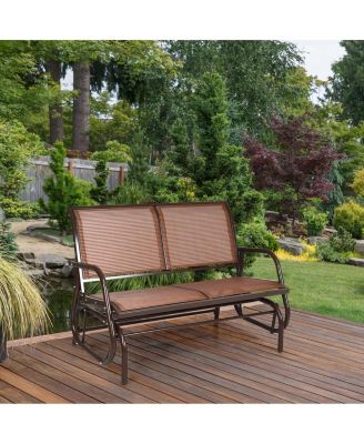 SUGIFT Swing Glider Chair 48 Inch Loveseat Rocker Lounge Backyard