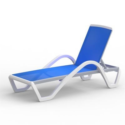 Streamdale Adjustable Aluminum Pool Lounge Chair - Blue