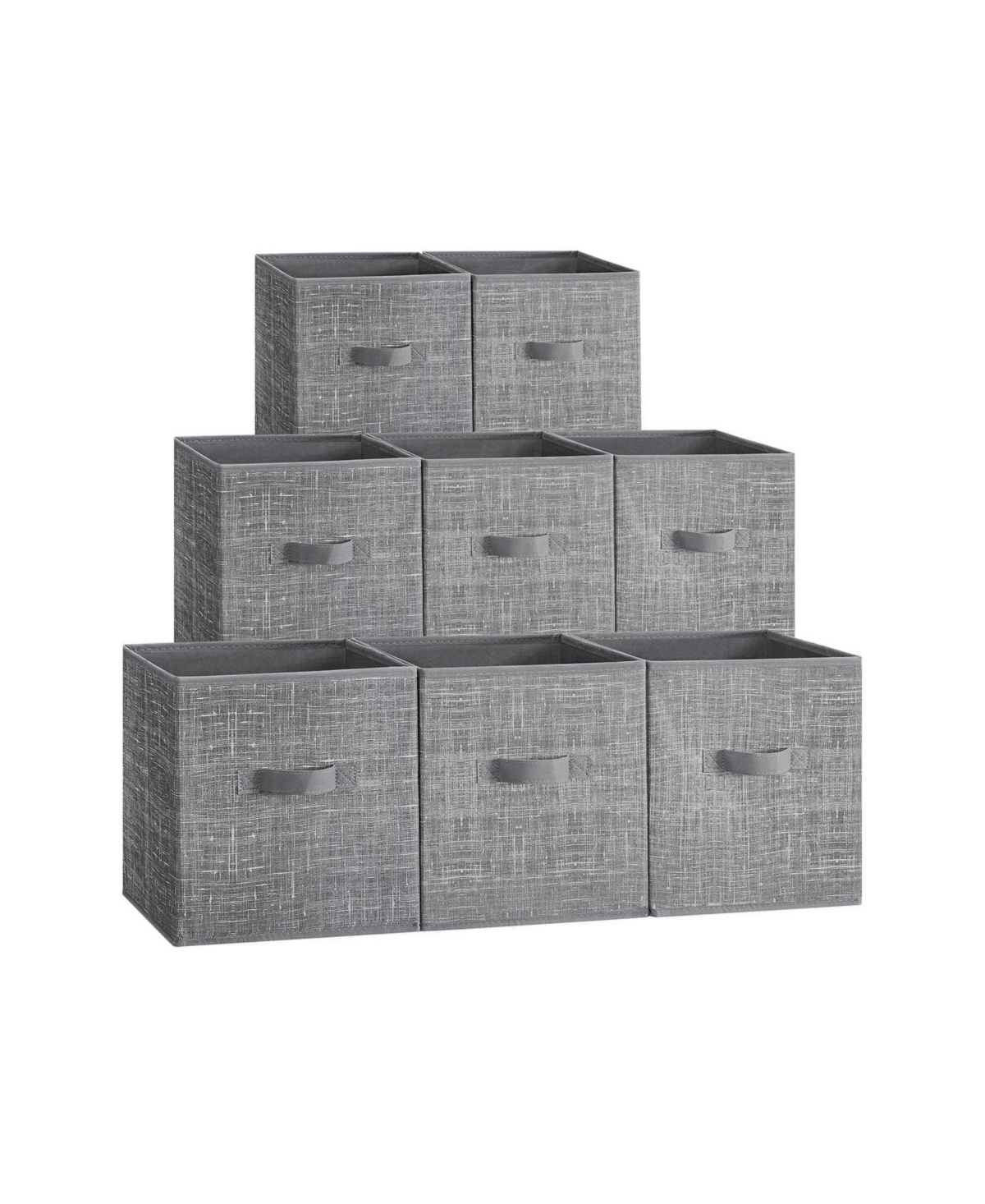 Storage Cubes, Non-Woven Fabric Bins with Double Handles, Set of 8, Closet Organizers for Shelves, Foldable, for Clothes - Pink