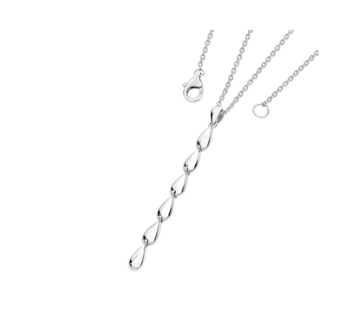 Long Tear Drop Pendant - Silver