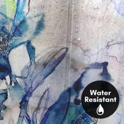 Aqua Floral by Hope Bainbridge Floral Shower Curtain, 71x74