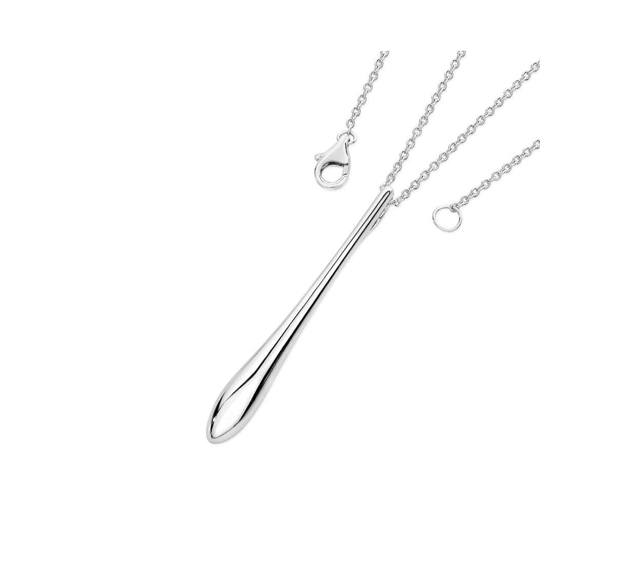 Solid tear Drop Pendant - Silver