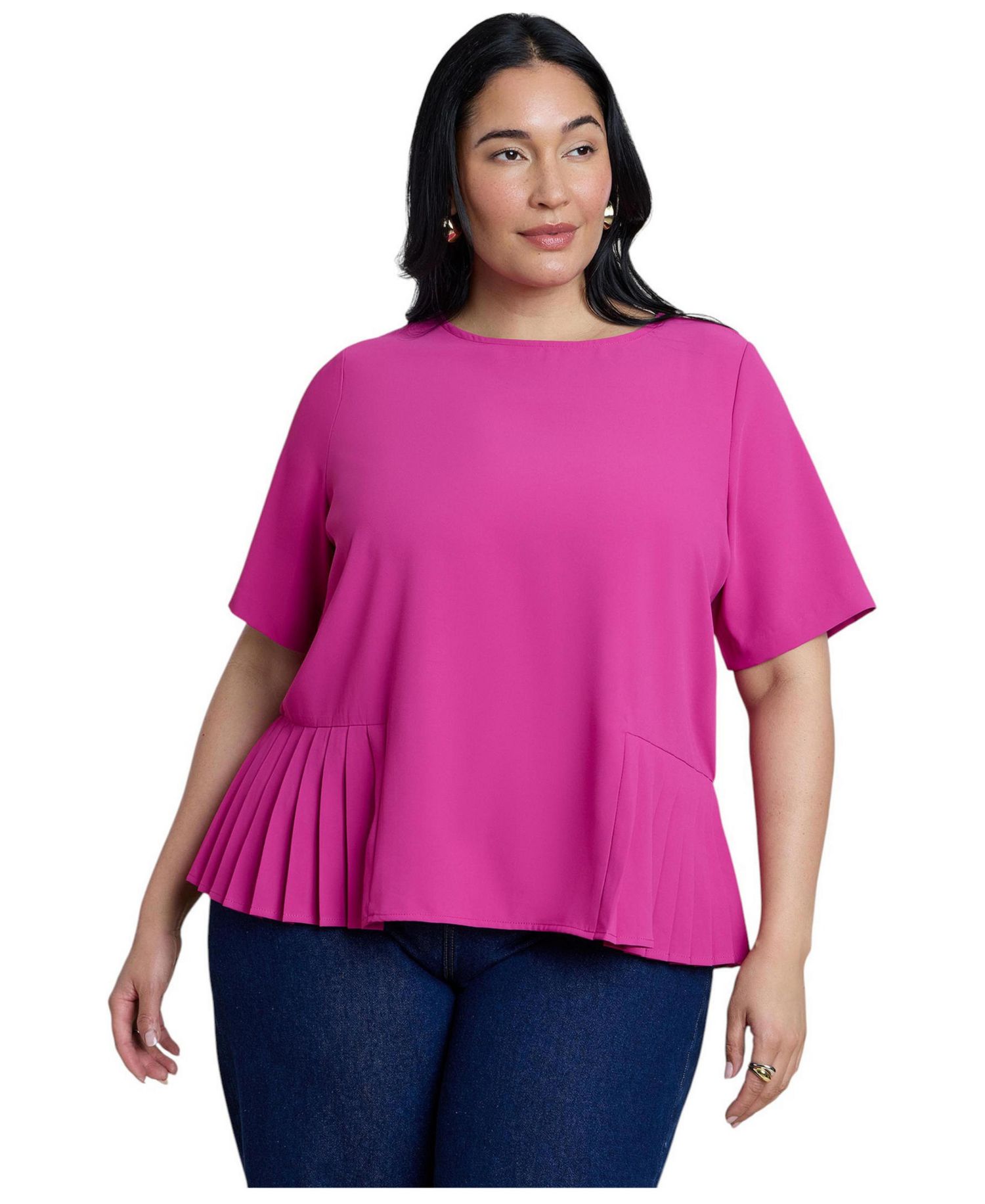 Women's Pleated Hem Top