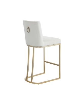 Modern Velvet Counter Height Bar Stools Set