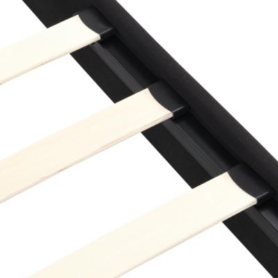 Streamdale King Size Upholstered Platform Bed Frame in Black