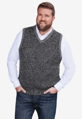 Men's Big & Tall Shaker Knit V-Neck Sweater Vest