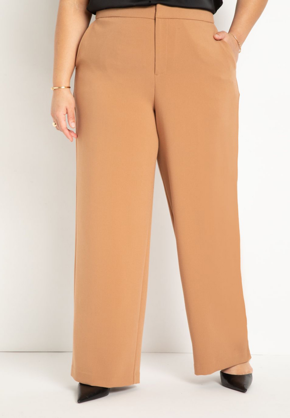 Eloquii Plus Size The 365 Semi Stretch Straight Leg Pant