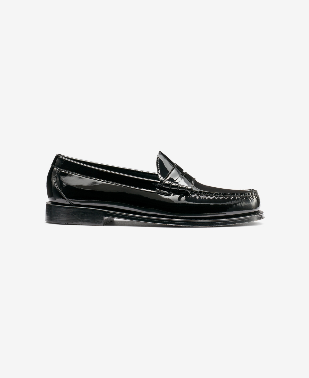 Gh Bass G.h.bass Men's Larson Monogram Heritage Weejuns Loafers In Black Patent