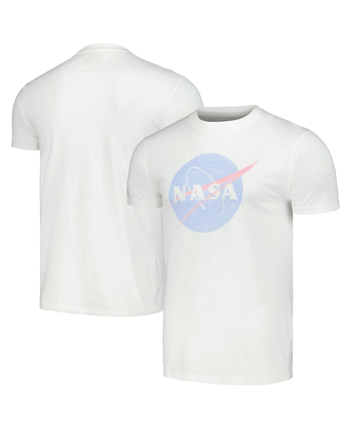 Men's White Nasa Vintage Like Fade T-Shirt - White