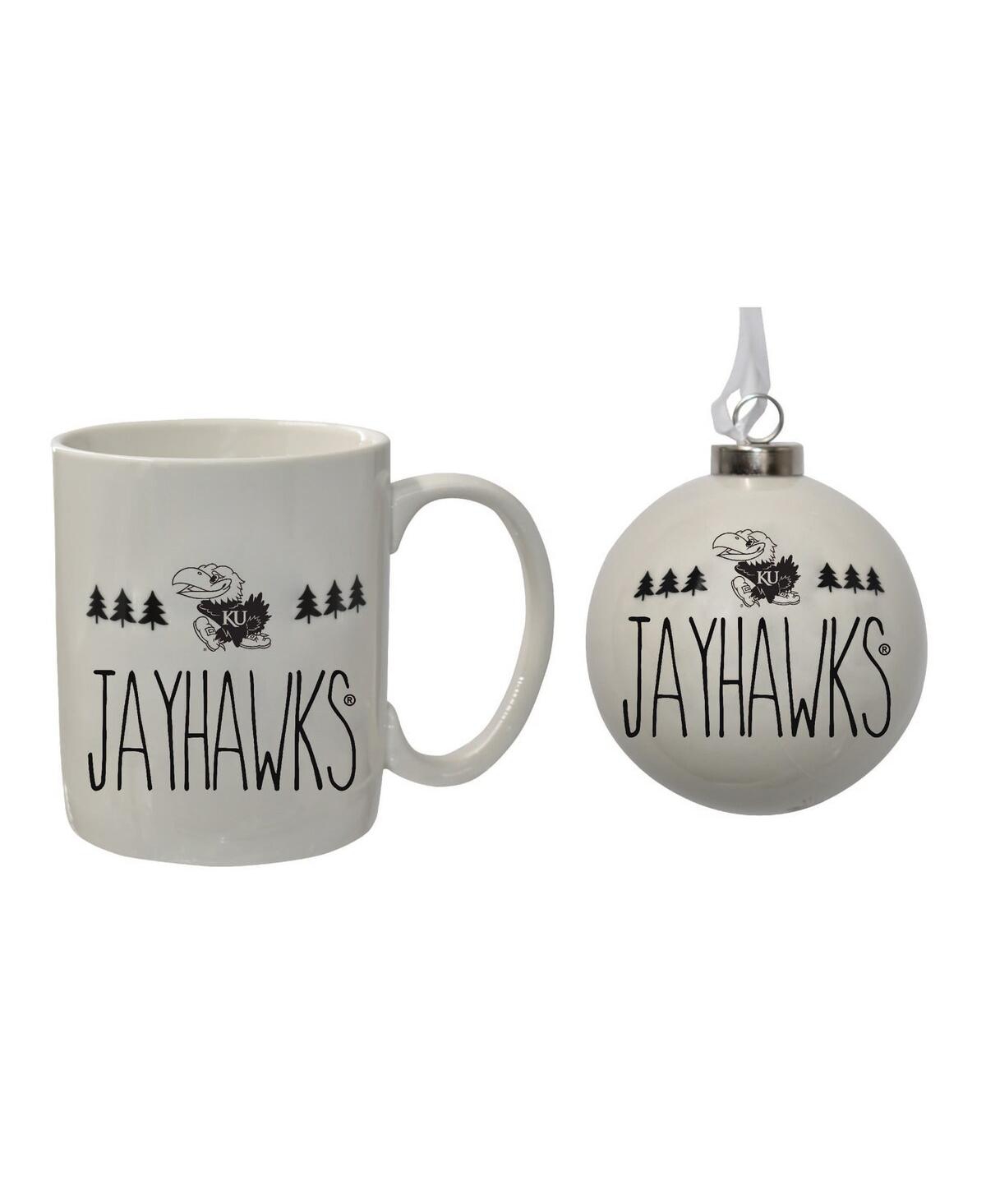 The Memory Company Kansas Jayhawks Holiday Ornament Mug Set