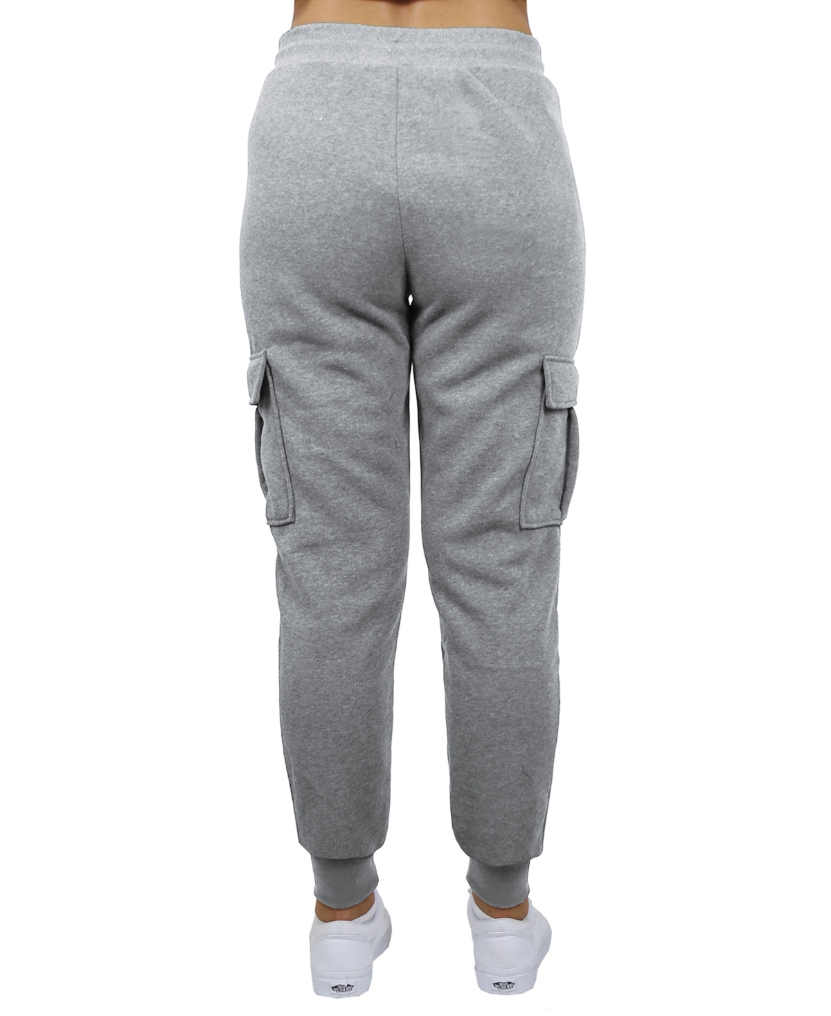 Carol Vee Women's Heavyweight Loose Fit Fleece-lined Cargo Jogger Pants In Charcoal