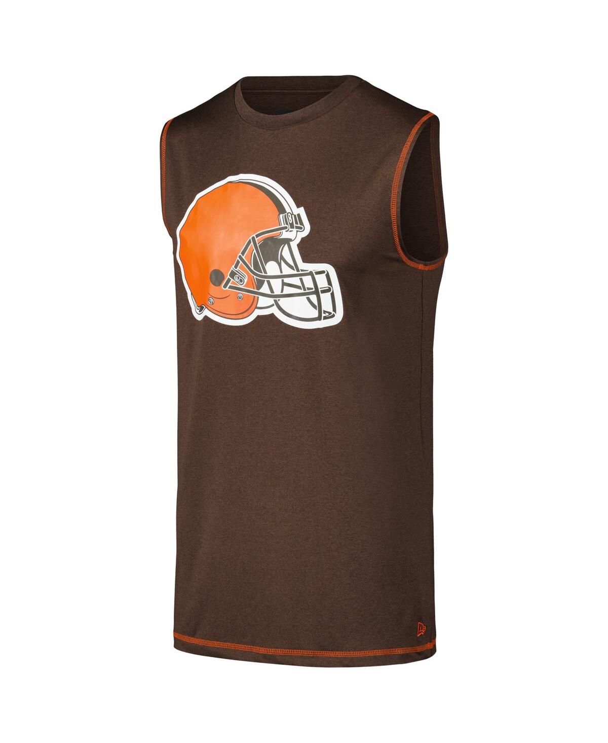 New Era Brown Cleveland Browns Tank Top In Brown