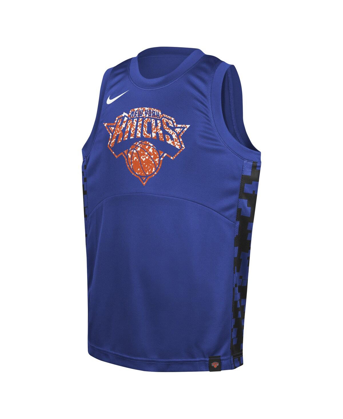 Nike Big Boys and Girls Blue New York Knicks Courtside Starting Five Team Jersey