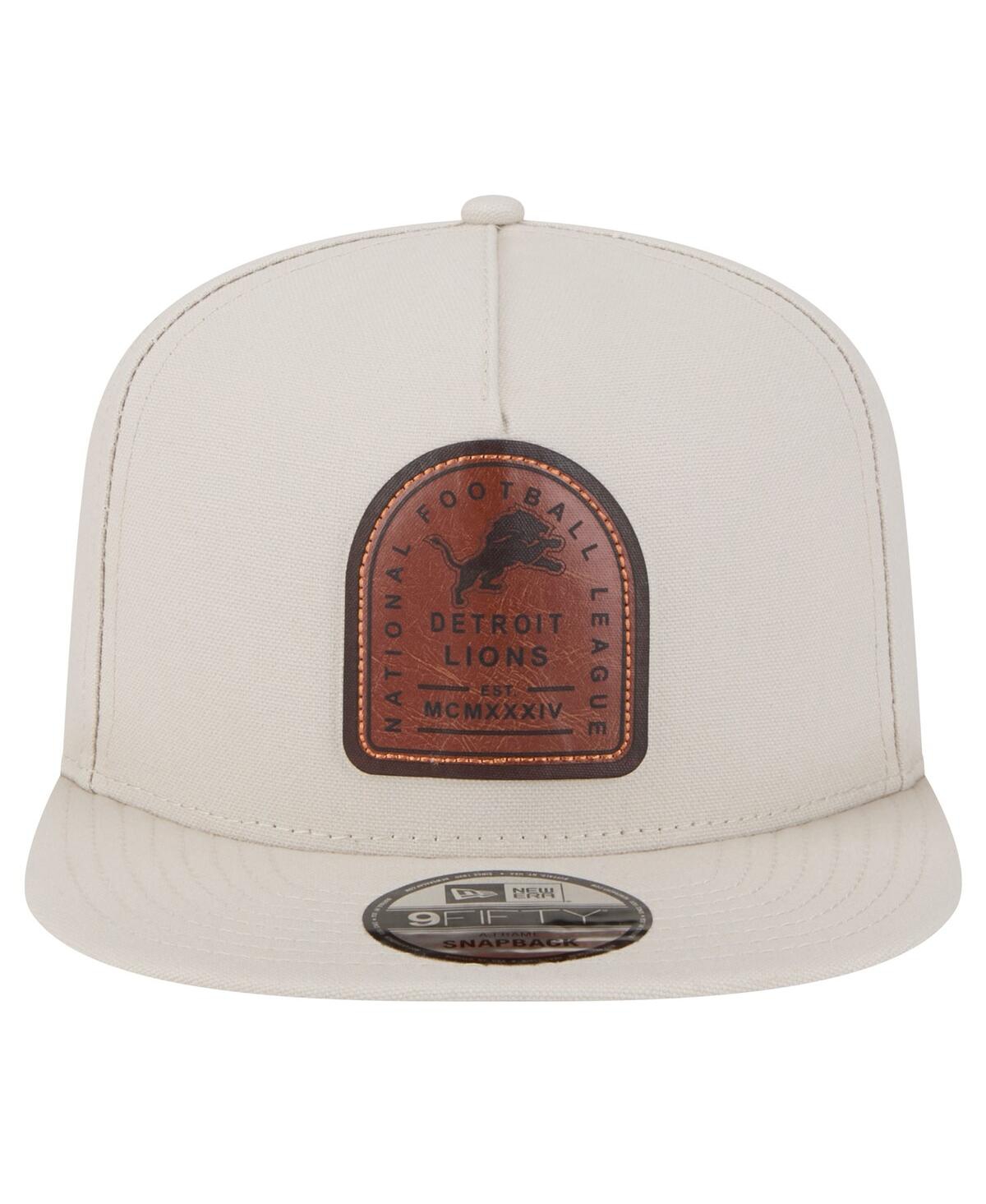 NEW ERA MEN'S STONE DETROIT LIONS PREMIER 9FIFTY SNAPBACK HAT 