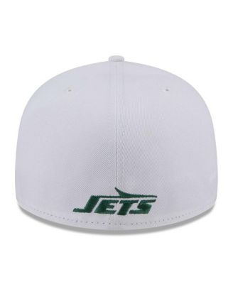 Men's White New York Jets Wordmark Omaha Low Profile 59FIFTY Fitted Hat