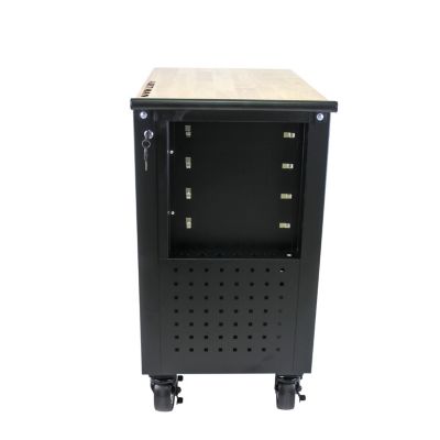 4 Drawers Multifunctional Tool Cart With Wheels And Wooden Top