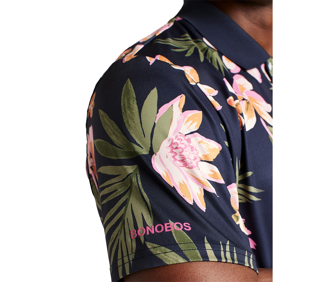 Bonobos Men's Floral-Print Performance Golf Polo Shirt