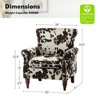 Avelina Wooden Armchair with Nailhead Trim