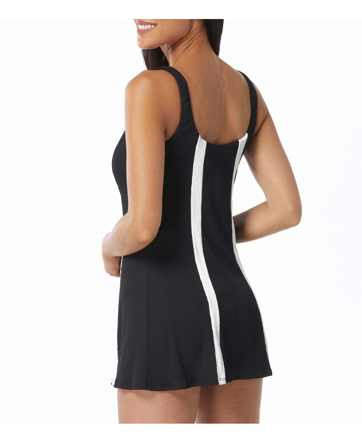 Beach House Sport Women's Rally Ribbed Skort Swim Dress - 001 black