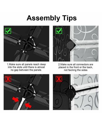 DIY 30 Cube Portable Closet Clothes Wardrobe Cabinet