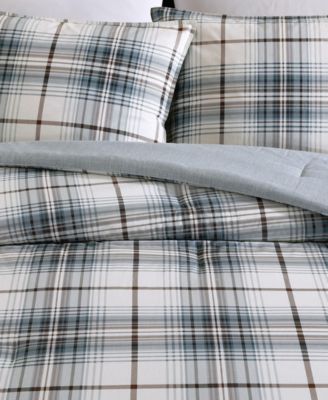 Alder Plaid Reversible 3 Piece Comforter Set, King