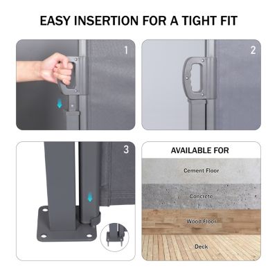 50" Retractable Side Awning (138" X 71"), Waterproof & UV-Resistant